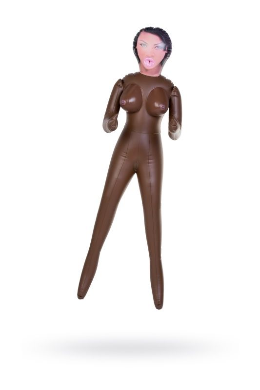 Кукла надувная Dolls-X by TOYFA Michelle, негритянка, с тремя отверстиями, 160 см дешево